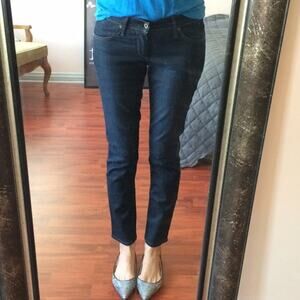 James Jeans Ritchie  Dry Aged Denim Straight Leg Ankle Dark Wash Size 28